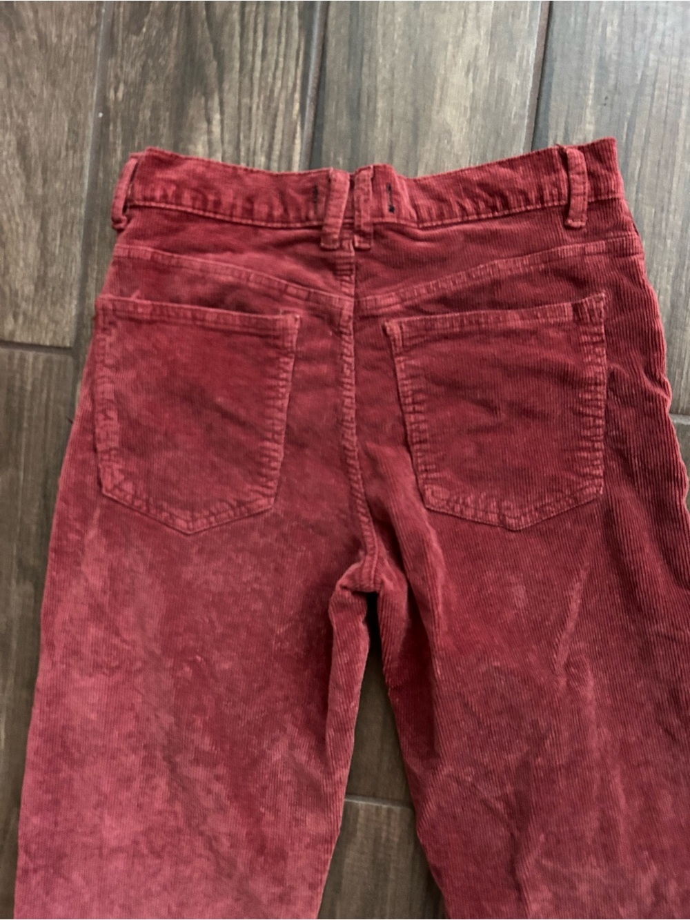 Free People We The Free Risk Taker Corduroy Straight Leg Pants in Red Sz 27 - Picture 7 of 9